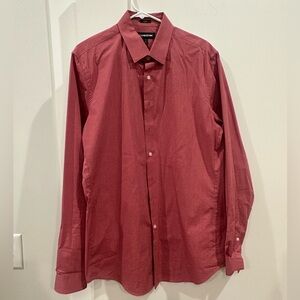 Express Men 1MX Salmon Colored Dress Shirt